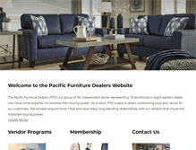 Tablet Screenshot of pacificfurnituredealers.com